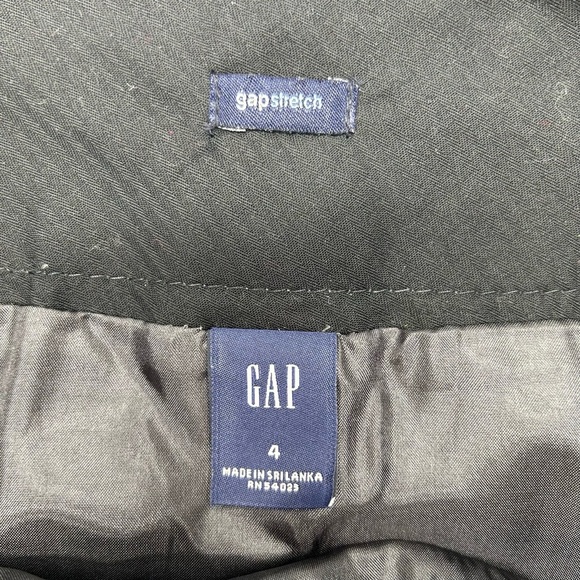 GAP VINTAGE Charcoal Gray Virgin Wool Skirt W 4 Pleated Bottom Side Zip Lined - Picture 15 of 15